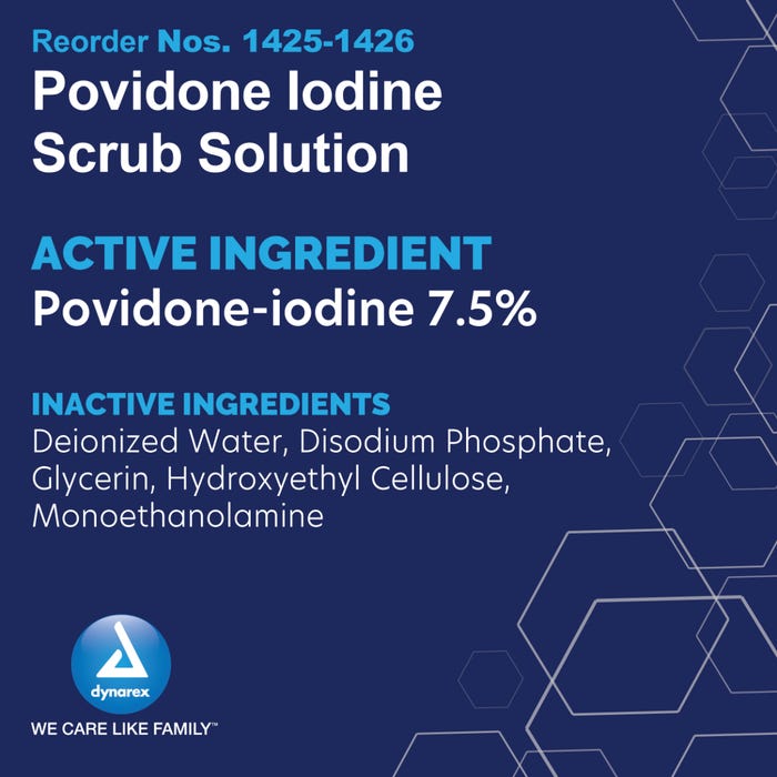 Povidone Iodine Scrub Solutions By Dynarex