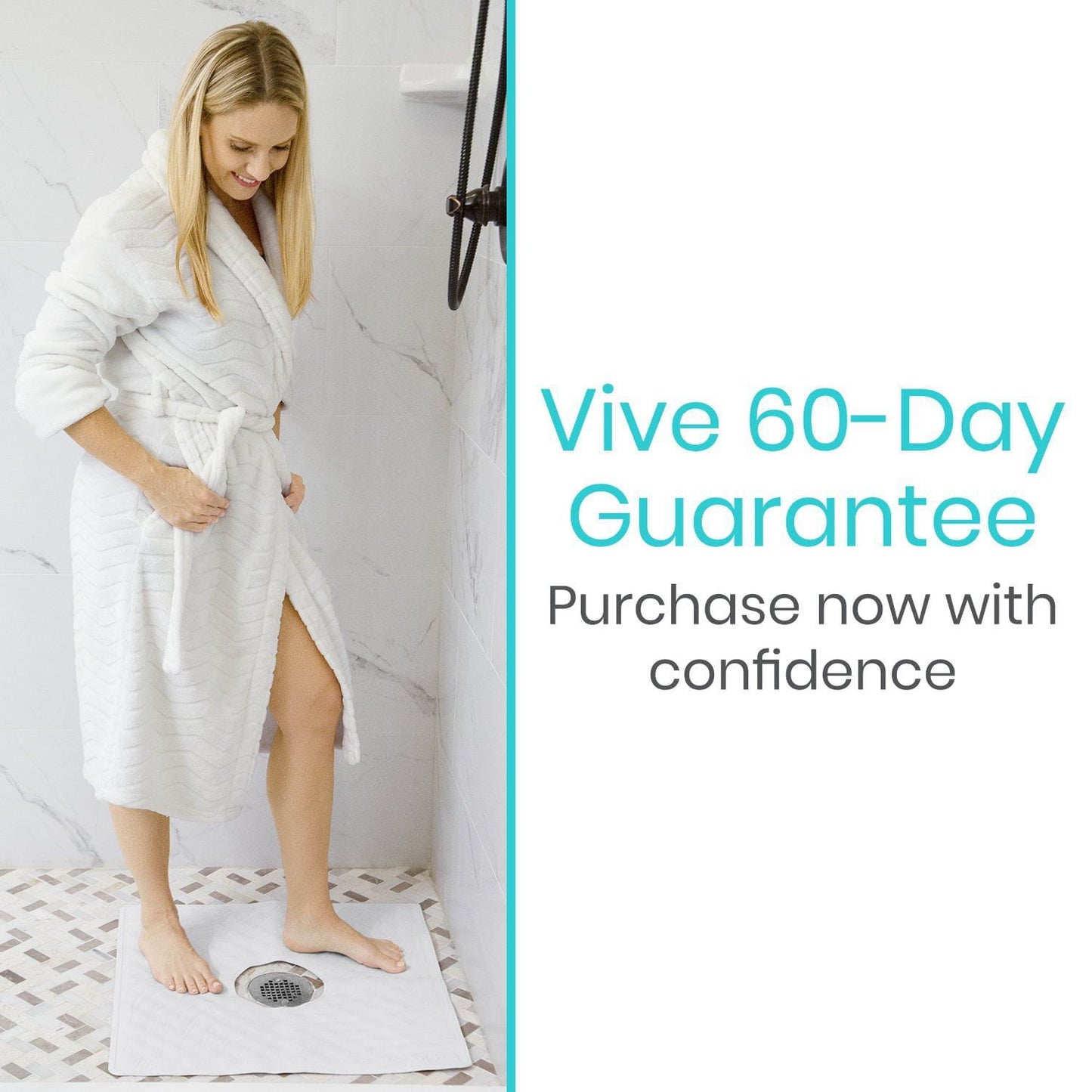 Vive Health 22" x 22" Shower Mat