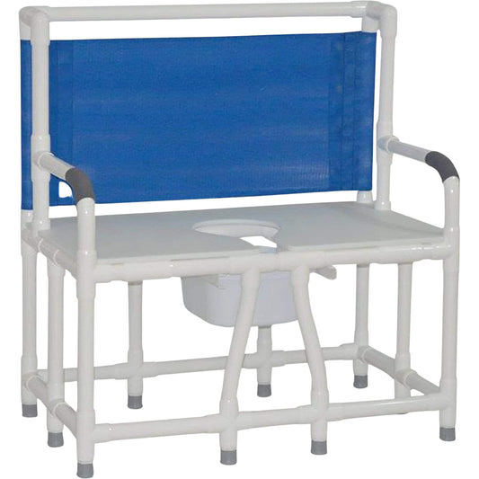 ConvaQuip Bedside Commodes - PVC Bariatric Bedside Commode - Fixed Arms Model 136-C10 by ConvaQuip