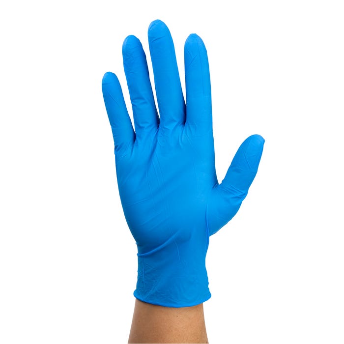 Safe-Touch Blue Nitrile Exam Gloves, Powder-Free By Dynarex