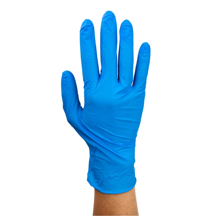 Safe-Touch Blue Nitrile Exam Gloves, Powder-Free By Dynarex