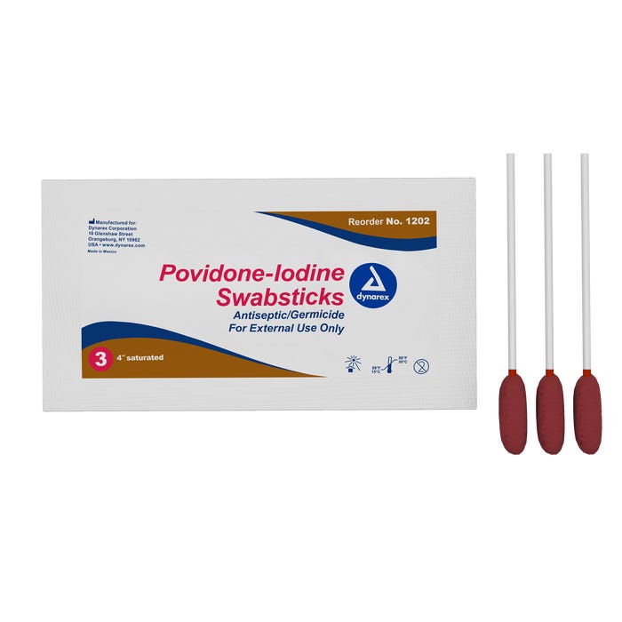 Povidone Iodine Swabsticks By Dynarex