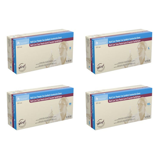 Multi Care Vinyl Exam Gloves, Powder-Free By Dynarex