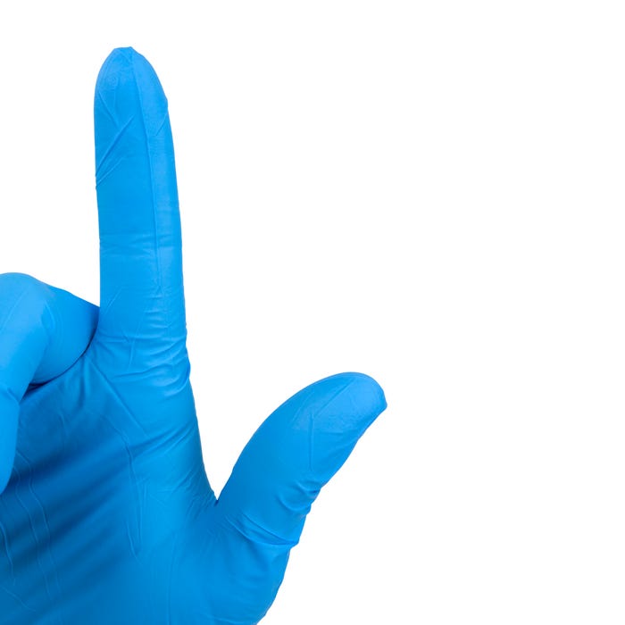 Safe-Touch Blue Nitrile Exam Gloves, Powder-Free By Dynarex