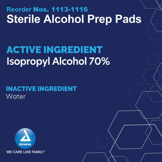 Sterile Alcohol Prep Pads By Dynarex