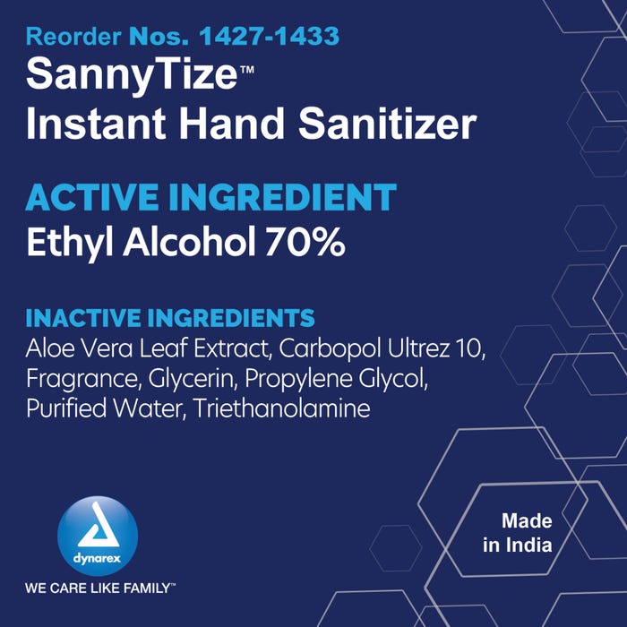 SannyTize Instant Hand Sanitizer By Dynarex
