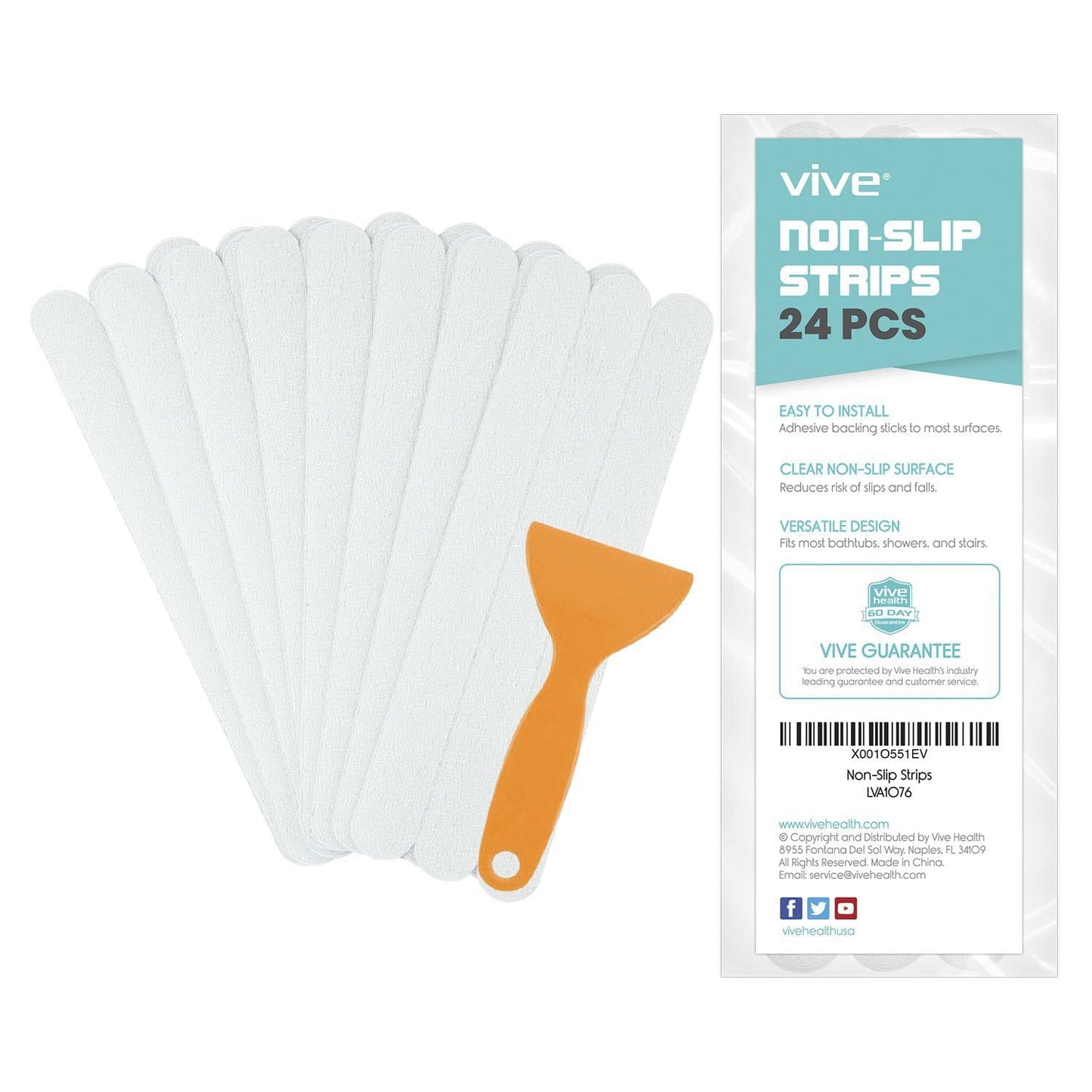 Vive Health Non-Slip Bath Strips
