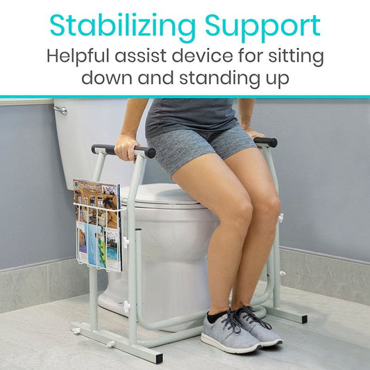 Vive Health Stand Alone Toilet Rail - Lightweight & Portable