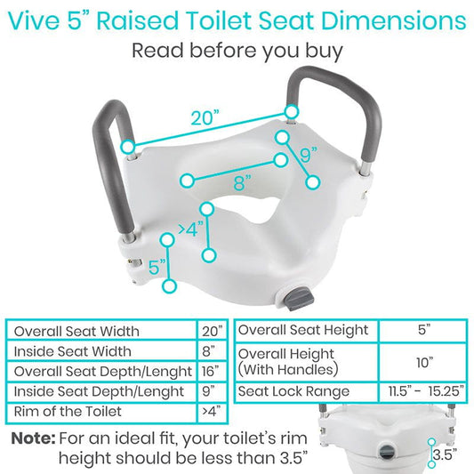 Vive Health Raised Toilet Seat