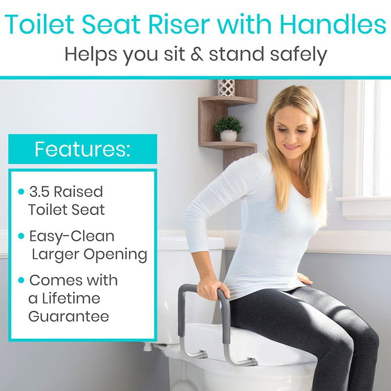 Vive Health Toilet Seat Riser with Arms – Celesticare