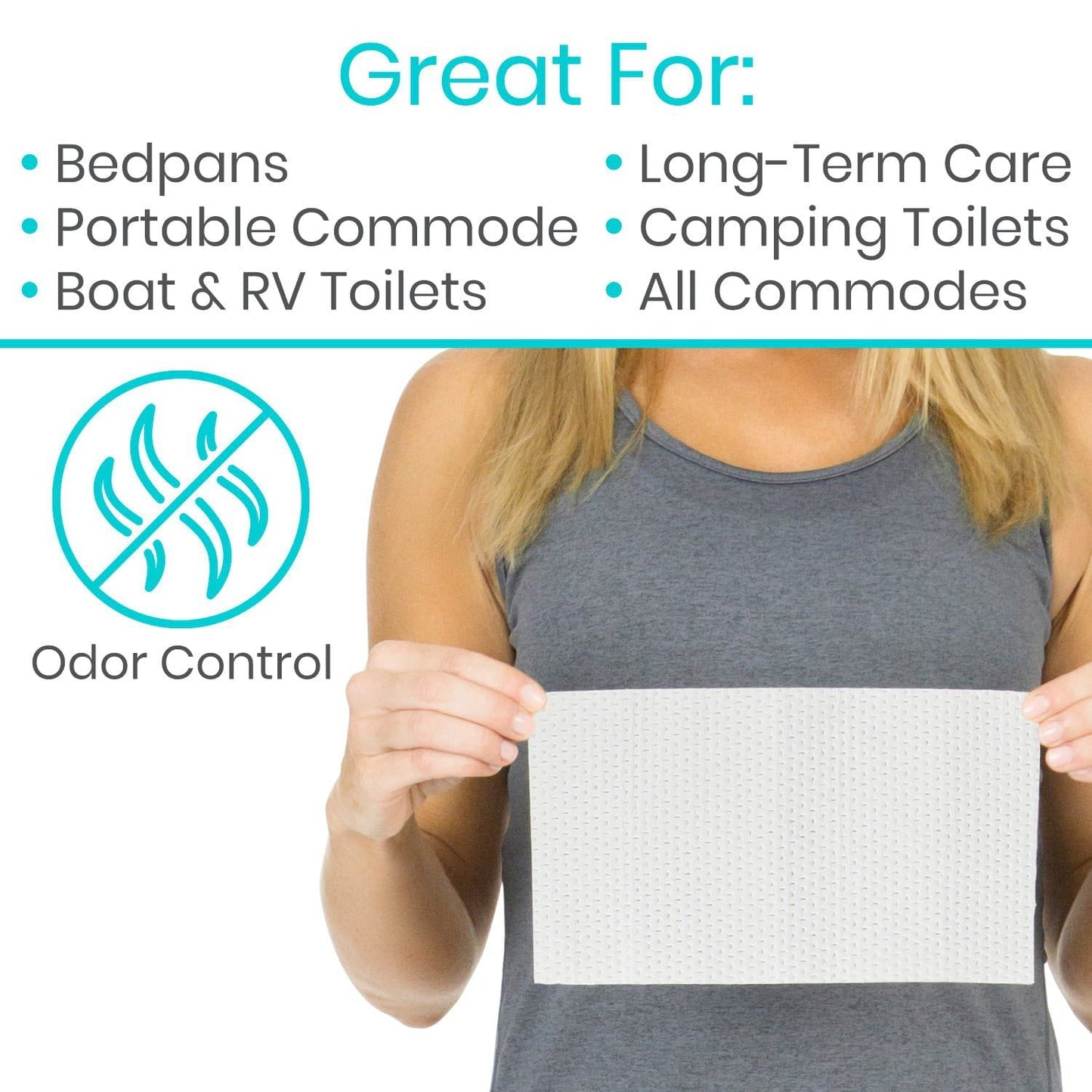 Vive Health Commode Pads 24 pack (No Liners)
