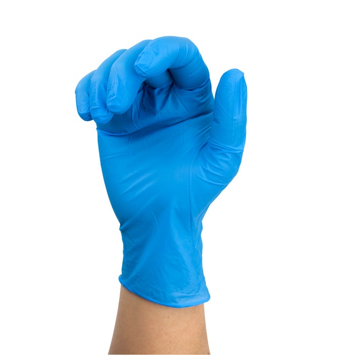 Safe-Touch Blue Nitrile Exam Gloves, Powder-Free By Dynarex