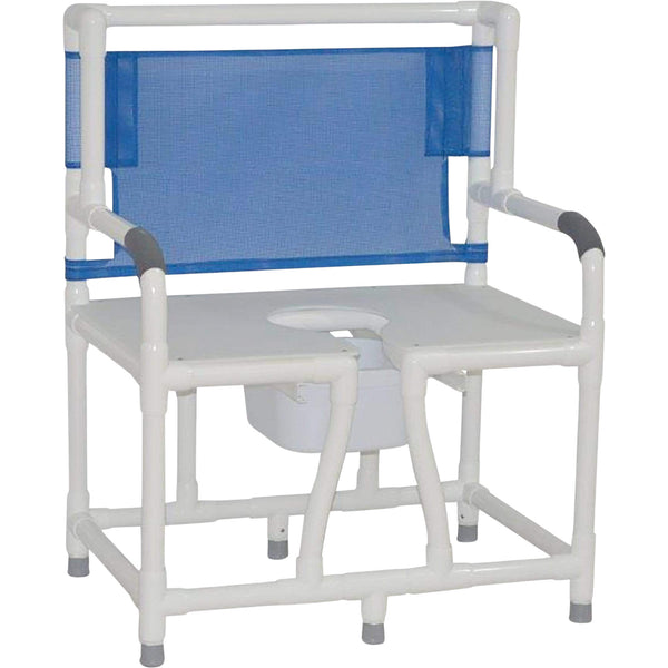 ConvaQuip Bedside Commodes - PVC Model 130-C10 Bariatric Bedside Commode - Fixed Arms