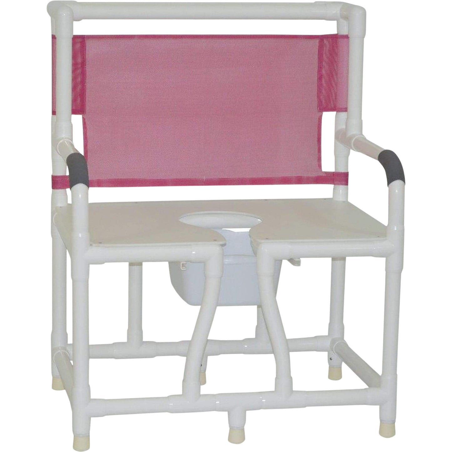 ConvaQuip Bedside Commodes - PVC Model 130-C10 Bariatric Bedside Commode - Fixed Arms