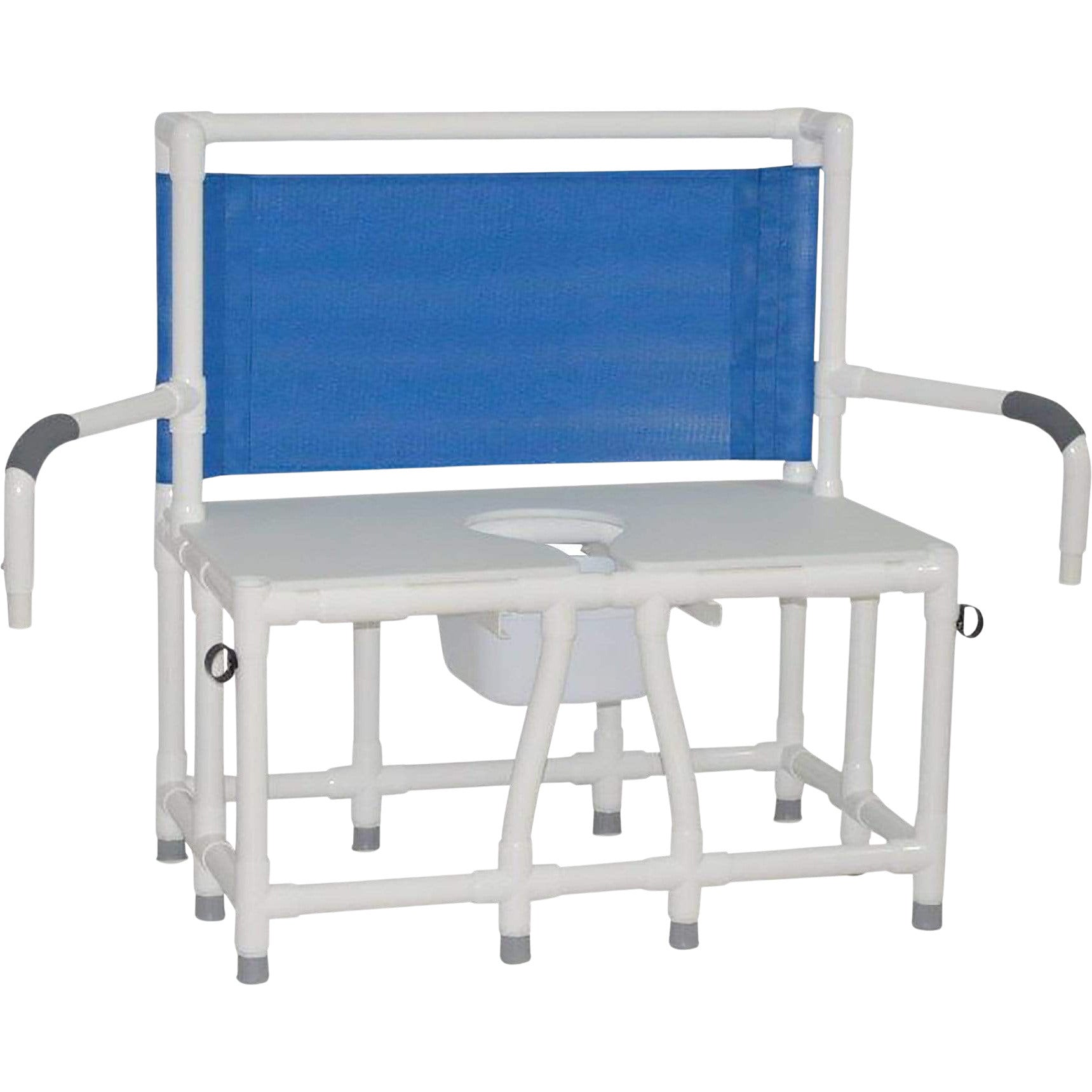 ConvaQuip Bedside Commodes - PVC Model 136-C10-DDA Bariatric Bedside Commode - Swing Away Arms