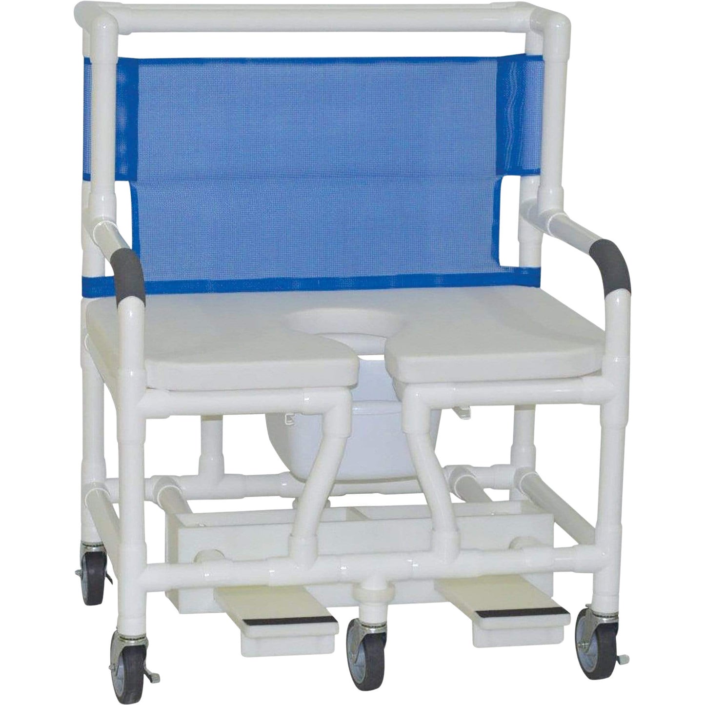 ConvaQuip Shower Chairs - PVC Bariatric Shower Chair With Soft Seat Deluxe Elongated Model 131-5-SSDE by ConvaQuip
