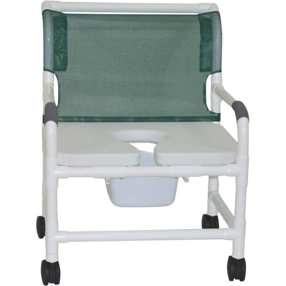 ConvaQuip Shower Chairs - PVC Model 126-4-NB-FSSS Bariatric Shower Chair with Pail