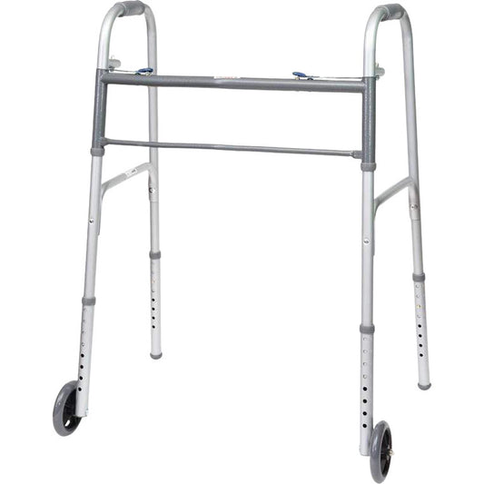 ConvaQuip Walkers Wheel kits - 2 Pair ( Add $22.80 ) Bariatric Folding Walker Model 830F-500 by ConvaQuip