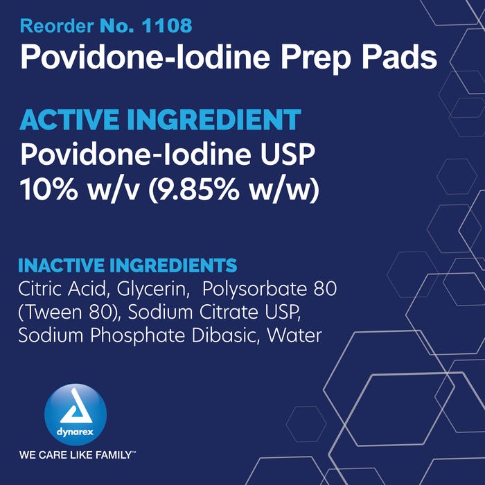 Povidone-Iodine Prep Pad - Medium By Dynarex
