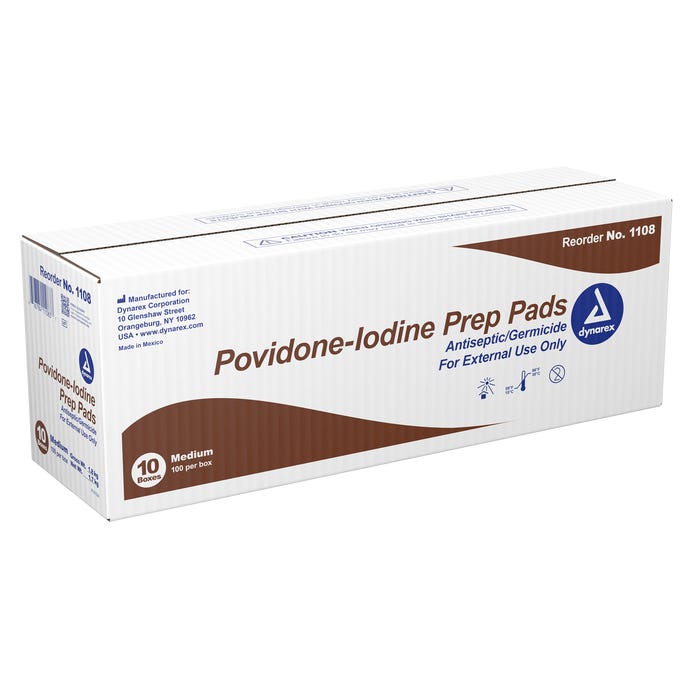Povidone-Iodine Prep Pad - Medium By Dynarex