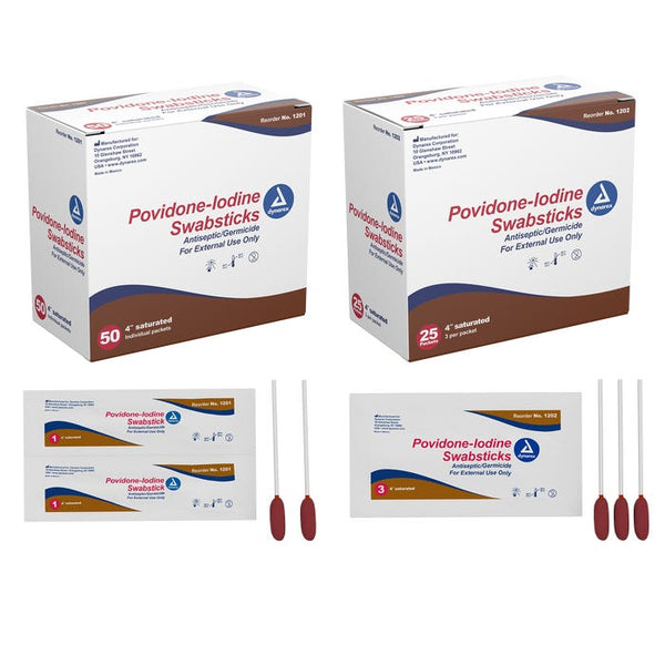 Povidone Iodine Swabsticks By Dynarex