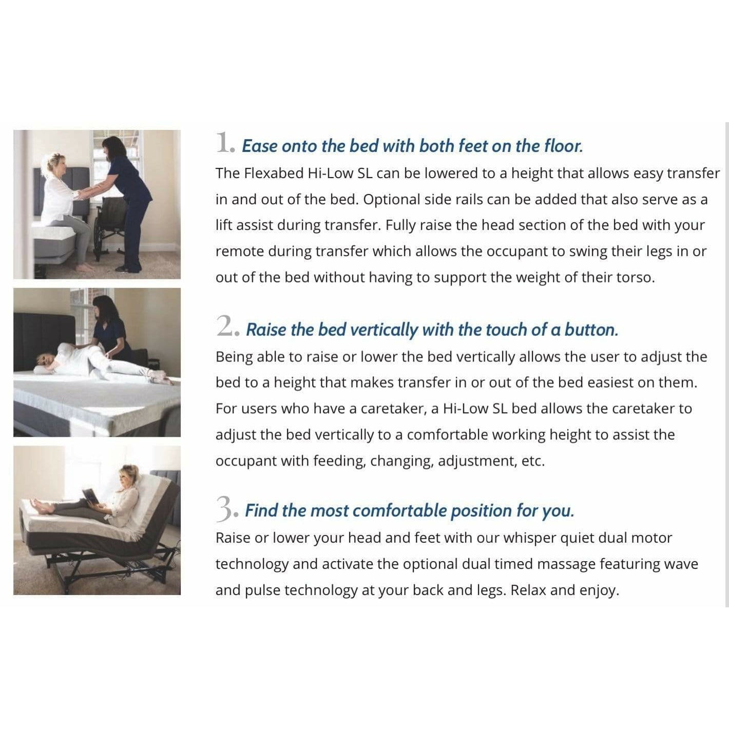 Flexabed Beds by Flexabed FLEXABED Hi-Low SL Adjustable Bed