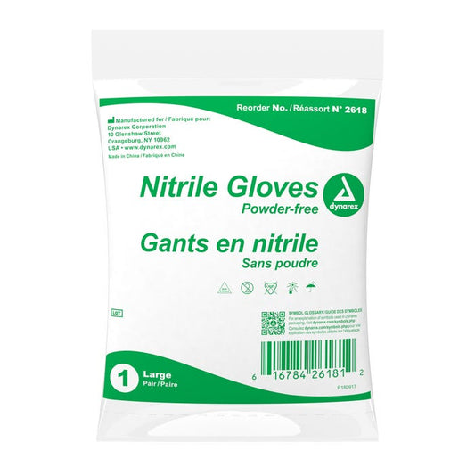 Nitrile Gloves In A Bag, Powder-Free By Dynarex