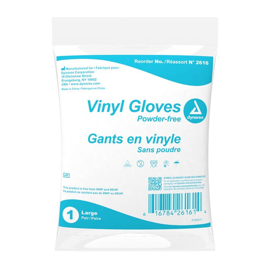 Vinyl Gloves In A Bag, Powder-Free By Dynarex