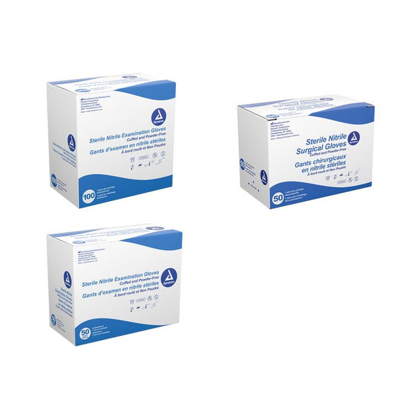 Sterile Nitrile Exam Gloves, Powder-Free By Dynarex