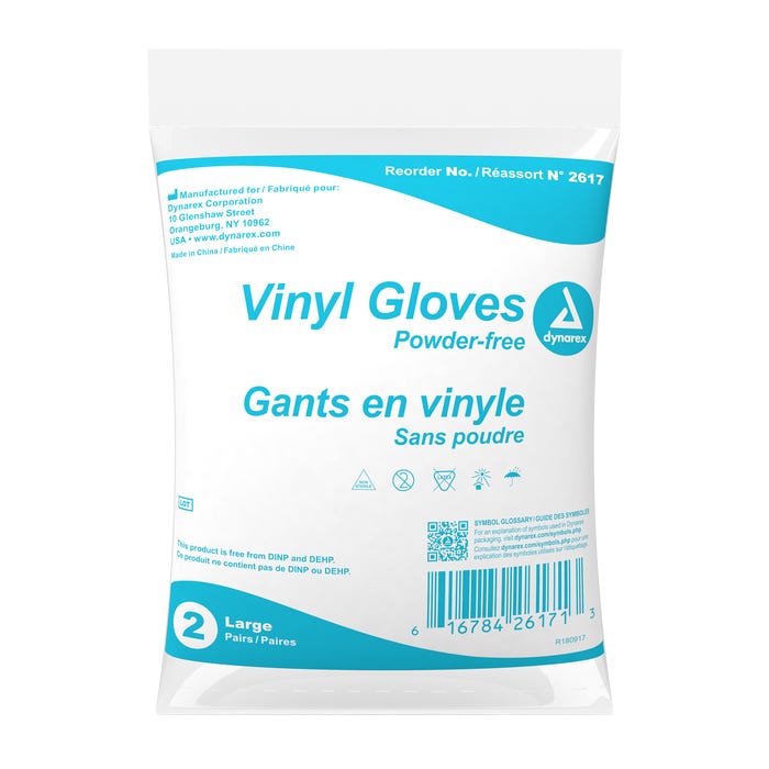 Vinyl Gloves In A Bag, Powder-Free By Dynarex