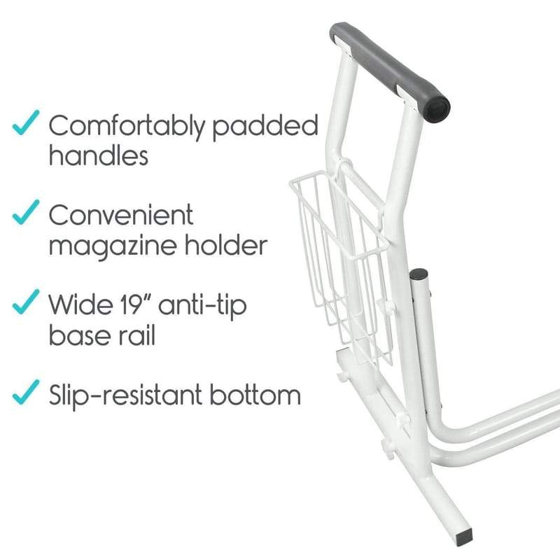 Vive Health Stand Alone Toilet Rail - Lightweight & Portable