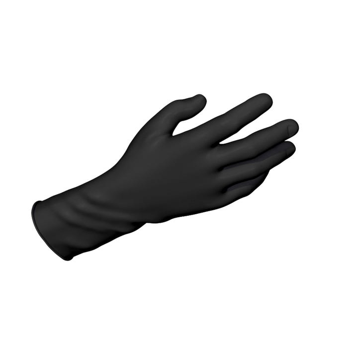 Safe-Touch Black Nitrile Exam Gloves, Powder-Free By Dynarex