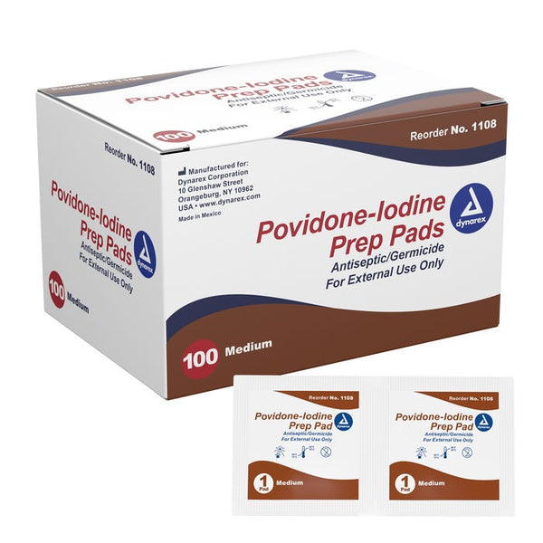 Povidone-Iodine Prep Pad - Medium By Dynarex